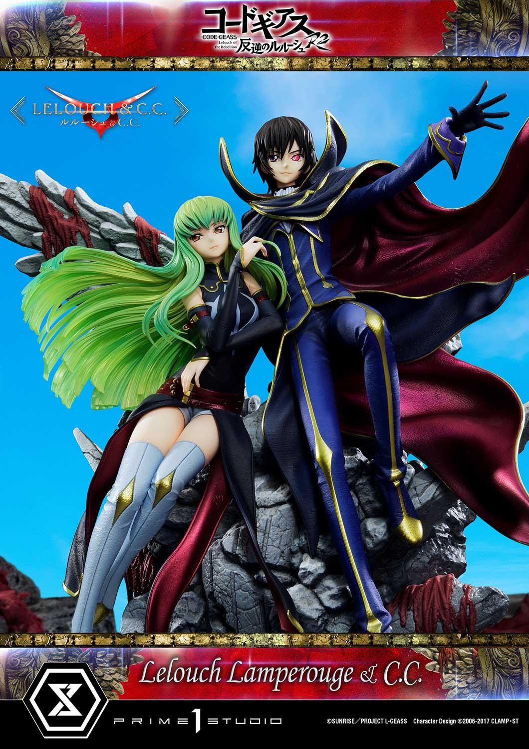 皇帝與魔女！Prime 1 Studio《Code Geass 反叛的魯路修》魯路修·蘭佩洛基&C.C 立體人形雕像 BONUS版