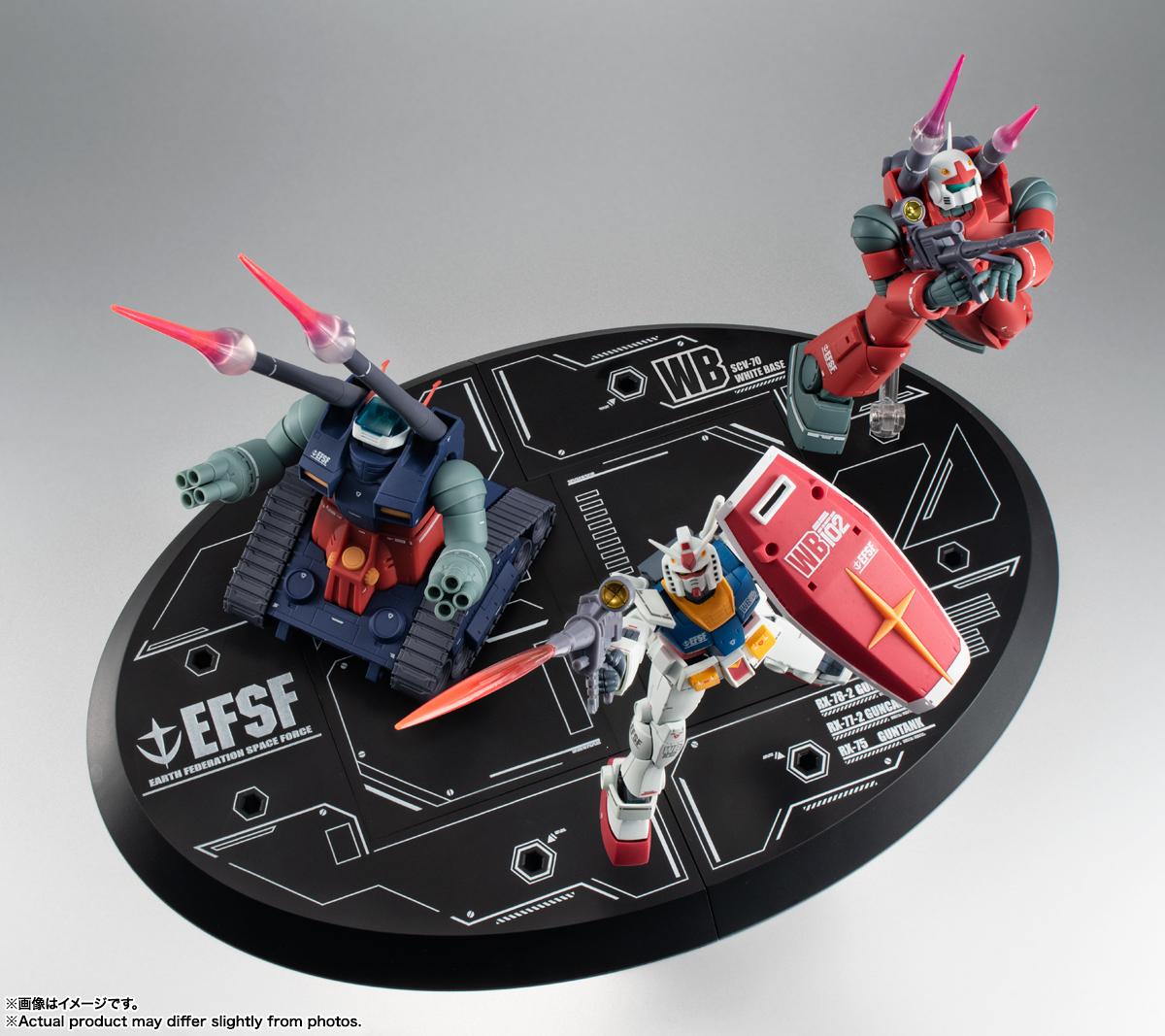 鋼彈、鋼加農、鋼坦克整組帶走『ROBOT魂 白色基地隊 MS 套組 ver. A.N.I.M.E.』追加原創機身標誌!