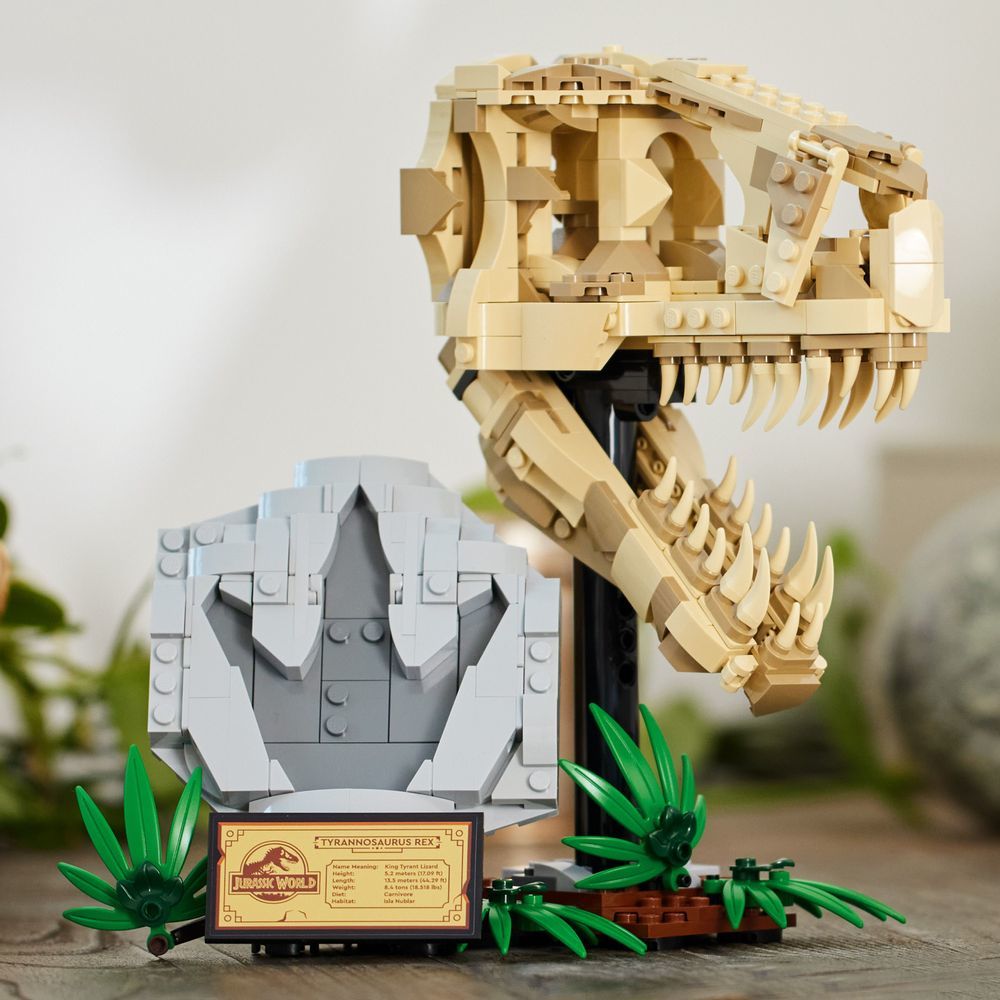 LEGO 76964《侏羅紀世界》恐龍化石 霸王龍頭骨(Dinosaur Fossils: T.rex Skull)腳印模型也非常讚!