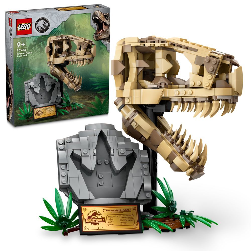 LEGO 76964《侏羅紀世界》恐龍化石 霸王龍頭骨(Dinosaur Fossils: T.rex Skull)腳印模型也非常讚!