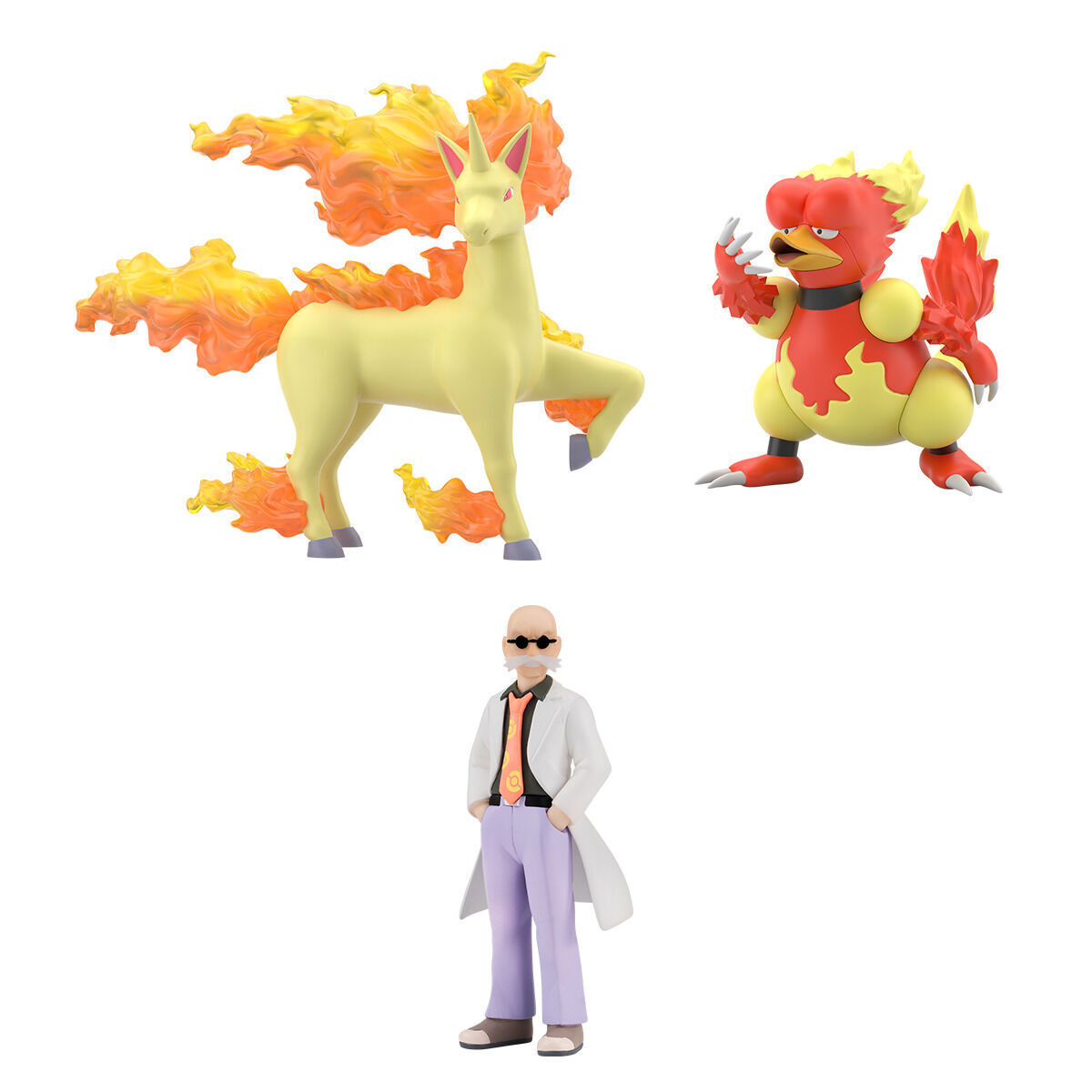 萬代『POKEMON SCALE WORLD 關都地區 夏伯&烈焰馬&鴨嘴火獸』1/20 比例食玩 全員集結!
