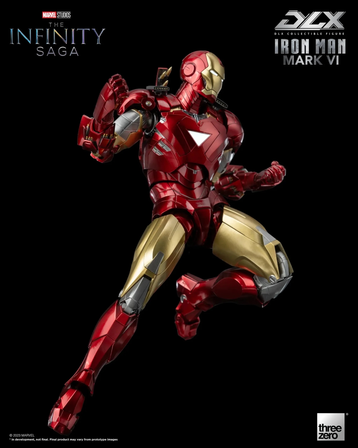 threezero DLX 系列《無限傳說》鋼鐵人馬克6（Iron Man Mark VI）可動人偶 特色的倒三角反應爐再登場！