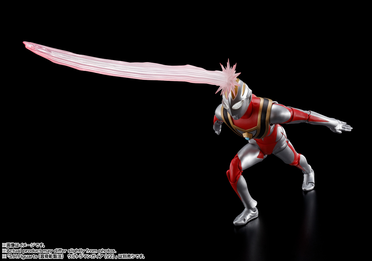 S.H.Figuarts 真骨彫製法『超人力霸王蓋亞V2 用特效零件組』再現光線技與落地魄力沙塵!