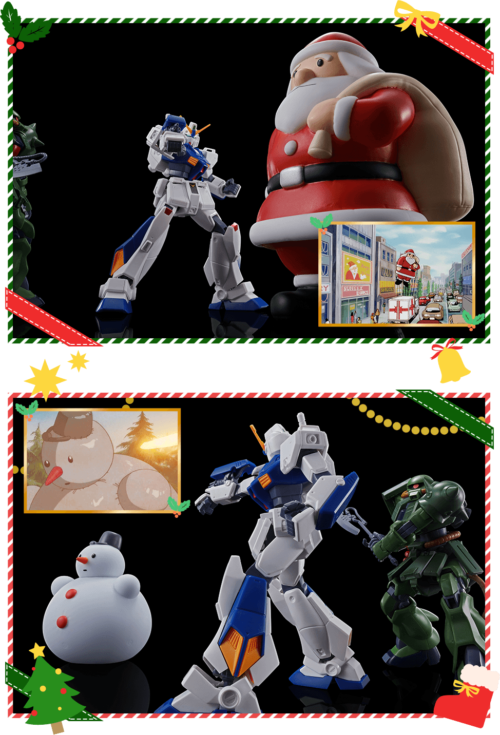 巴尼陣亡紀念日必備『鋼彈0080 聖誕老人 / 雪人型廣告氣球 1/144 比例軟膠模型』商品化!