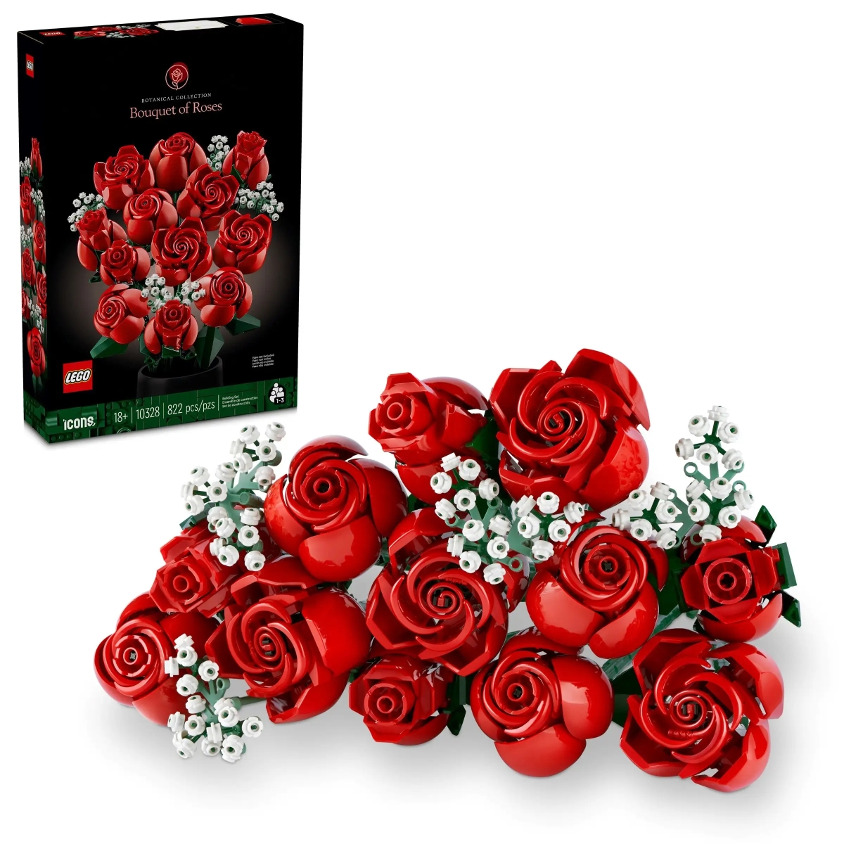 LEGO 10328 Icons 系列「玫瑰花束」（Bouquet of Roses）永不凋零的愛情之花！