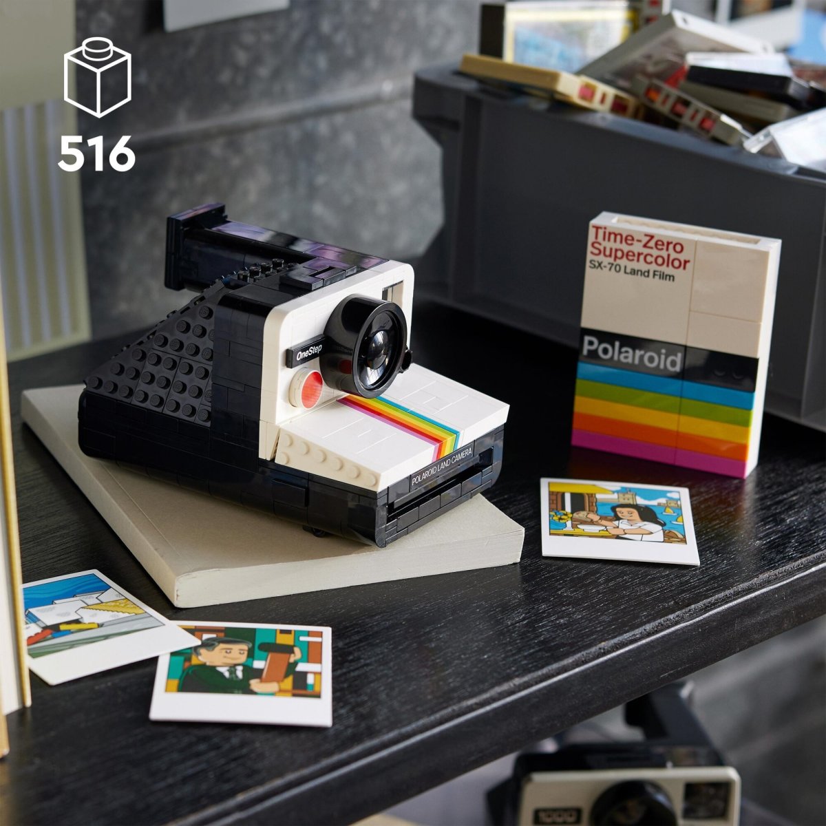 LEGO 21345 Ideas 系列「寶麗來 OneStep SX-70」極經典彩虹機&底片的浪漫組合!