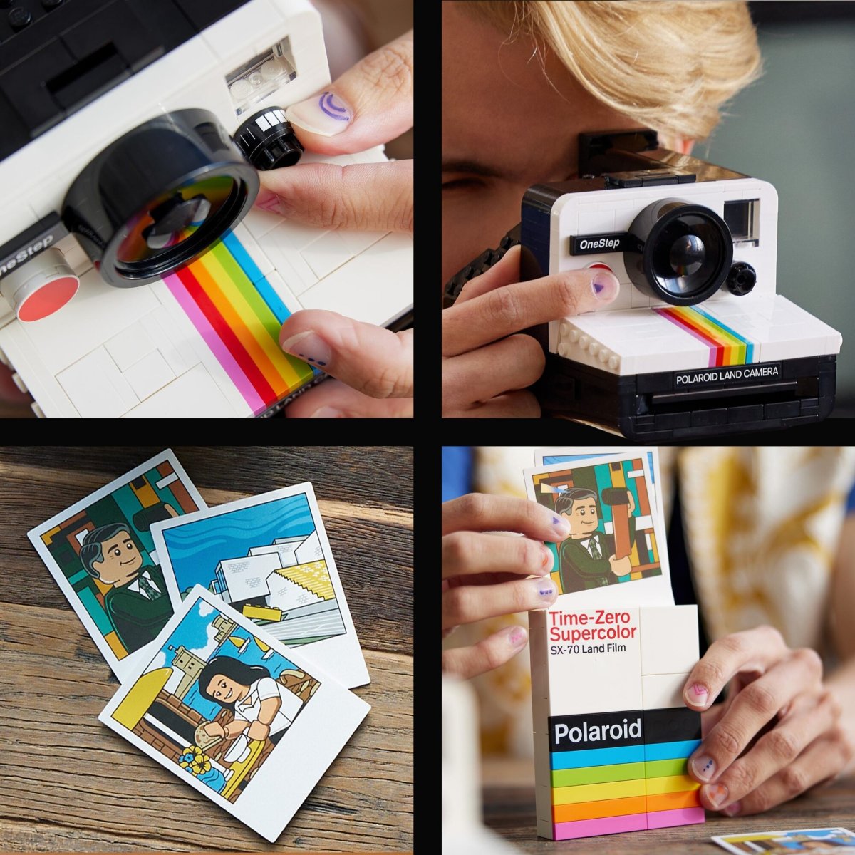 LEGO 21345 Ideas 系列「寶麗來 OneStep SX-70」極經典彩虹機&底片的浪漫組合!