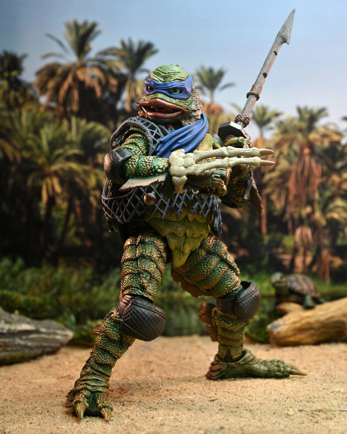 NECA 環球怪物×忍者龜「半魚人李奧納多」7 吋可動人偶（Ultimate Leonardo as the Creature）