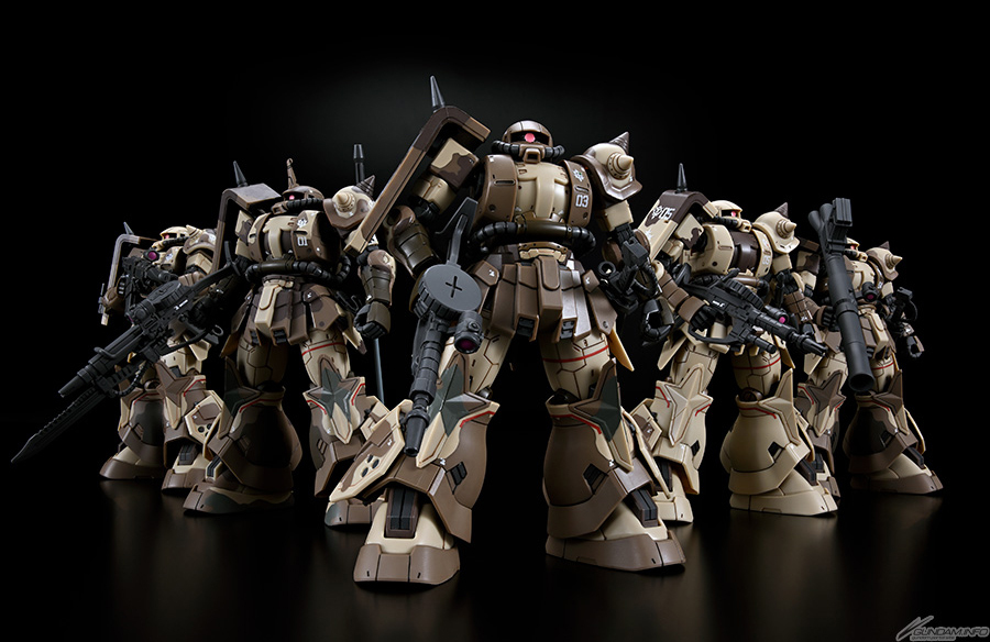 南十字星的堅氣『HG 1/144 高機動型薩克 地上用(尚昊機)』水貼再現特徵的迷彩圖樣!