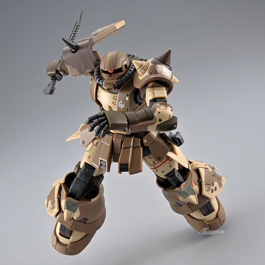 南十字星的堅氣『HG 1/144 高機動型薩克 地上用(尚昊機)』水貼再現特徵的迷彩圖樣!