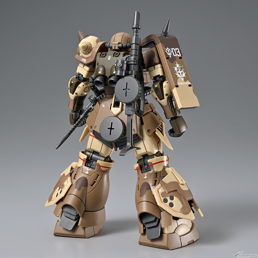 南十字星的堅氣『HG 1/144 高機動型薩克 地上用(尚昊機)』水貼再現特徵的迷彩圖樣!
