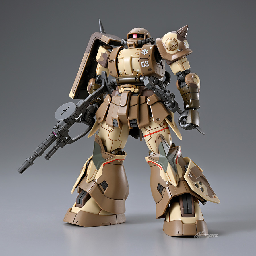 南十字星的堅氣『HG 1/144 高機動型薩克 地上用(尚昊機)』水貼再現特徵的迷彩圖樣!