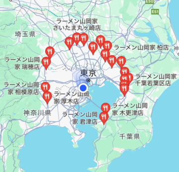 日本拉麵店店家分布「宛如結界」包圍東京首都 網友開玩笑 : 這是國土鍊成陣！