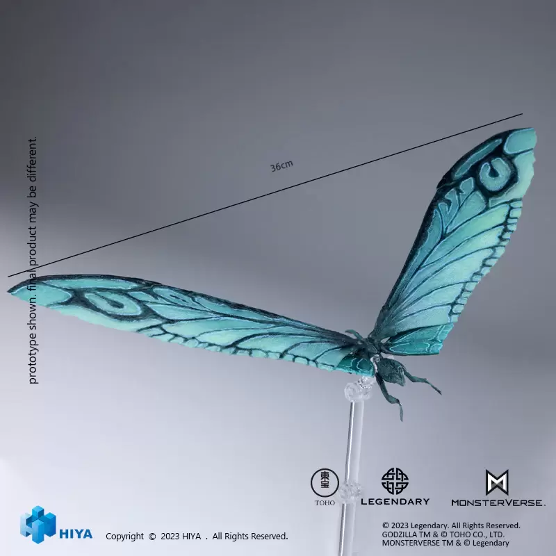 HIYA TOYS『哥吉拉II：怪獸之王 摩斯拉 Emerald Titan Ver.』可動模型 再現電影海報的炫目色澤