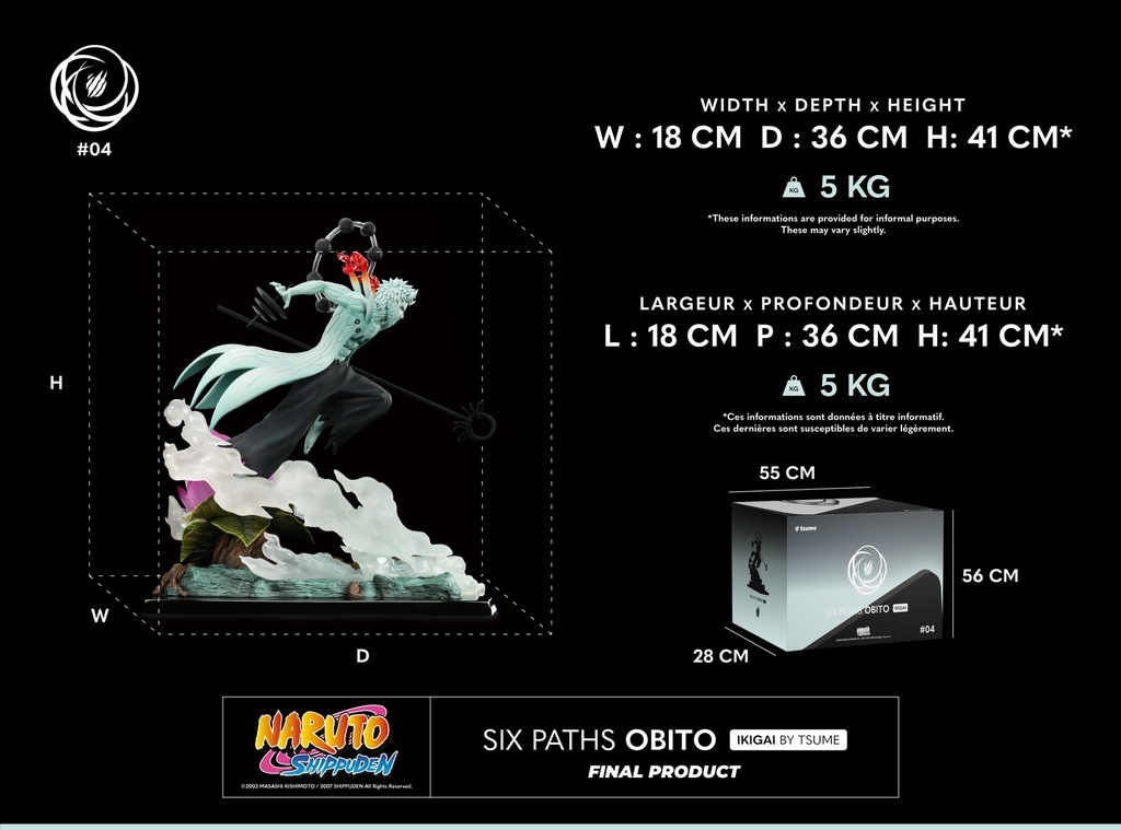 Tsume-Art IKIGAI系列『火影忍者疾風傳 六道帶土』1/6比例場景雕像 展現十尾祭品之力強大力量！