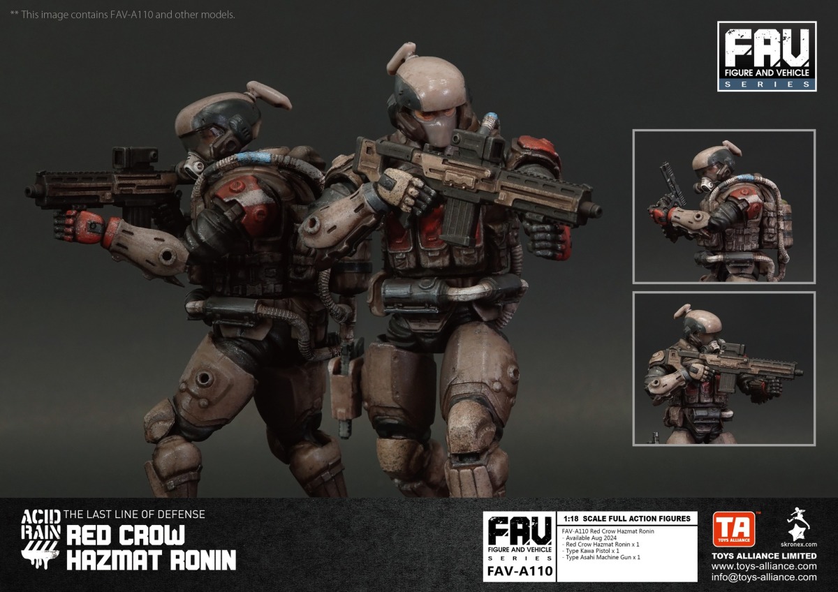 TOYS ALLIANCE《酸雨戰爭》赤鴉防化浪人 1/18 比例可動人偶 解決生化、輻射武器危機的專門部隊!