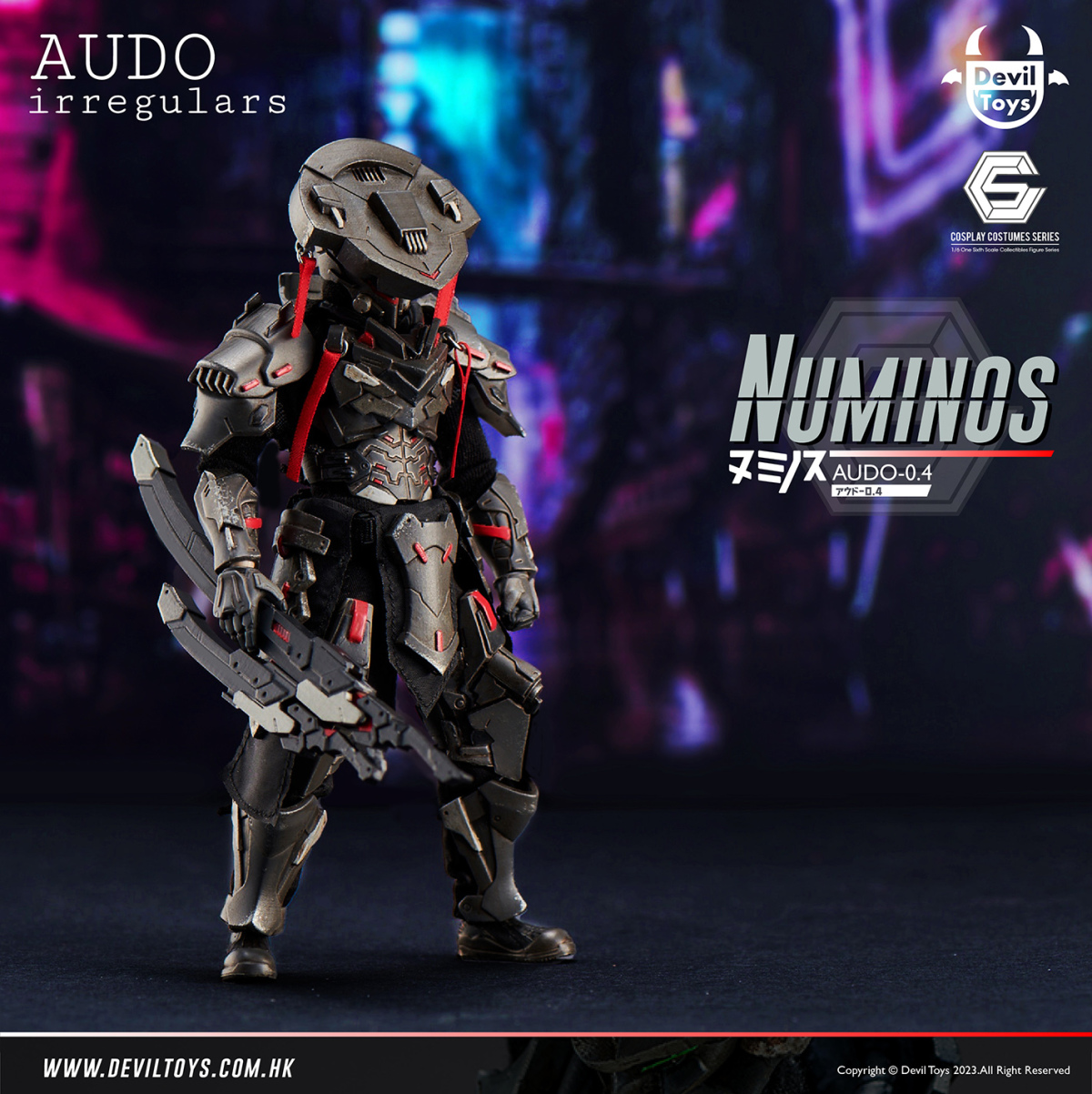 Devil Toys × AUDOirregulars 原創裝甲服「Numinos」1/12 比例可動人偶 結合日本元素的科幻劍士、出陣!