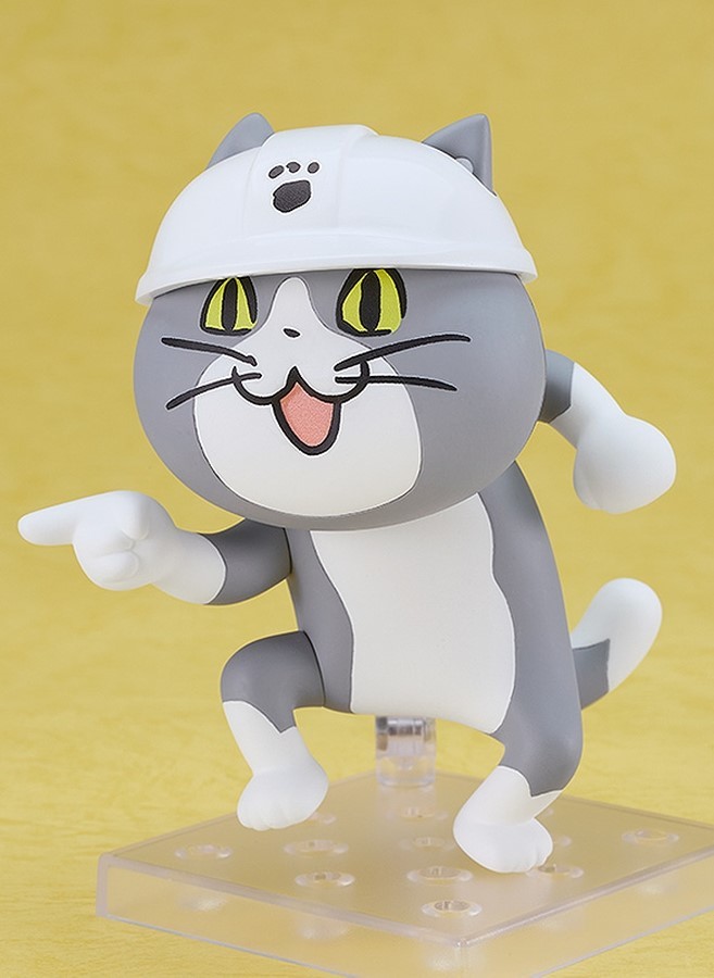 黏土人『工作貓』搞笑登場！表情充滿嘲諷、戴著安全帽的標誌造型立體化