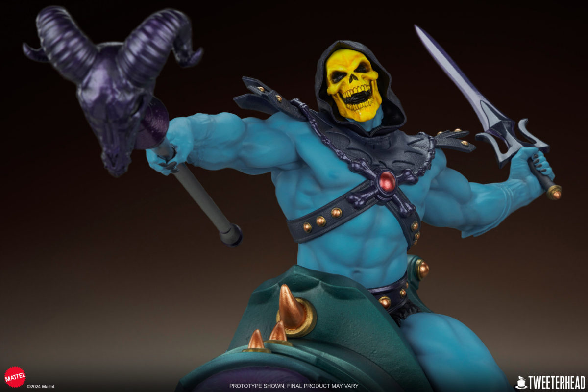 Tweeterhead《太空超人》骷髏王與紫豹(Skeletor & Panthor)經典豪華版 1/6 比例全身雕像