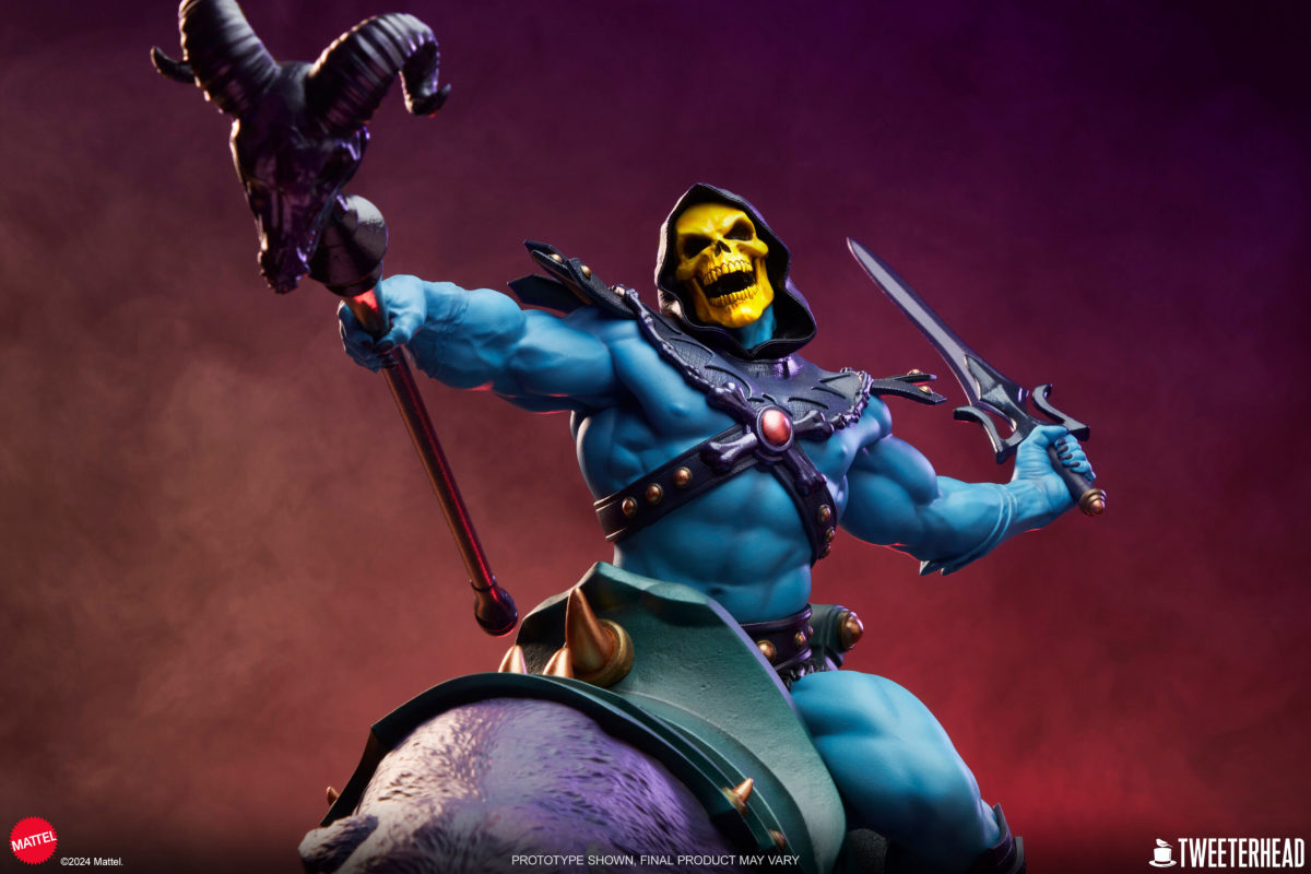 Tweeterhead《太空超人》骷髏王與紫豹(Skeletor & Panthor)經典豪華版 1/6 比例全身雕像