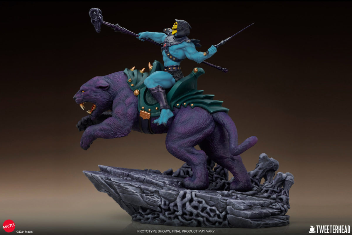 Tweeterhead《太空超人》骷髏王與紫豹(Skeletor & Panthor)經典豪華版 1/6 比例全身雕像