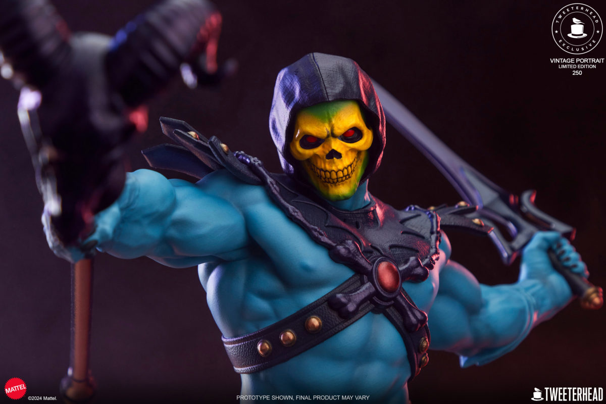 Tweeterhead《太空超人》骷髏王與紫豹(Skeletor & Panthor)經典豪華版 1/6 比例全身雕像