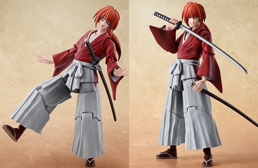『S.H.Figuarts 緋村劍心』可動人偶 附屬招牌逆刃刀、可愛的頭暈臉等豐富配件!