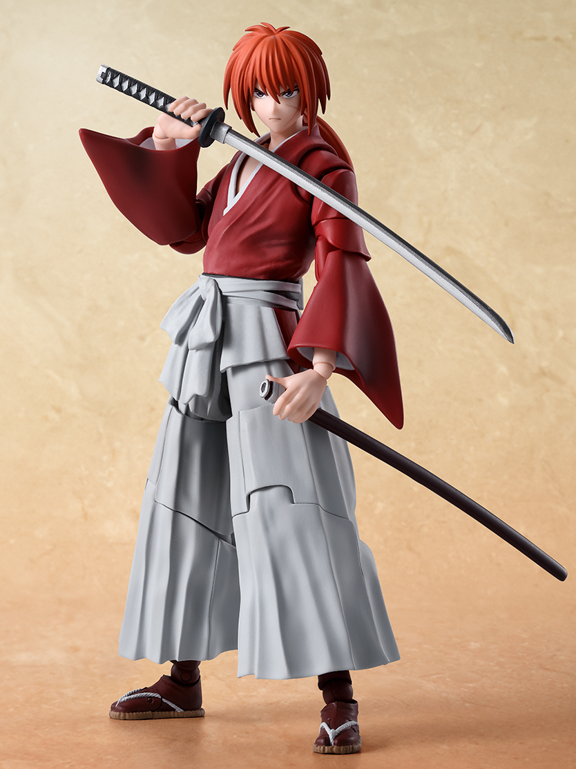 『S.H.Figuarts 緋村劍心』可動人偶 附屬招牌逆刃刀、可愛的頭暈臉等豐富配件!