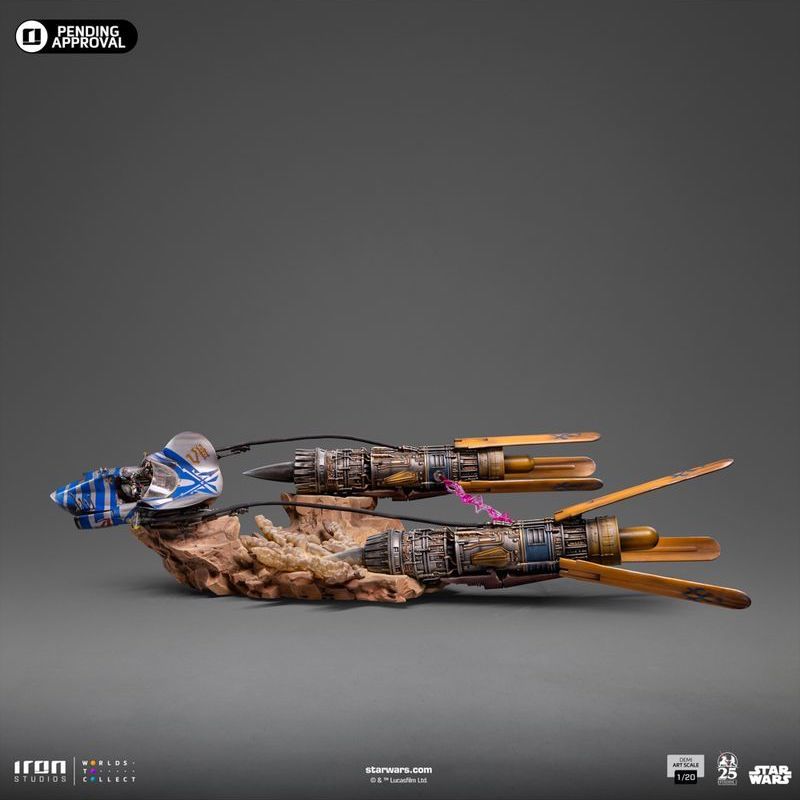 Iron Studios『星際大戰:安納金的飛梭賽艇』 Demi Art Scale 1/20 比例雕像,飛揚的塵土重現經典的飛梭賽艇大賽場景!