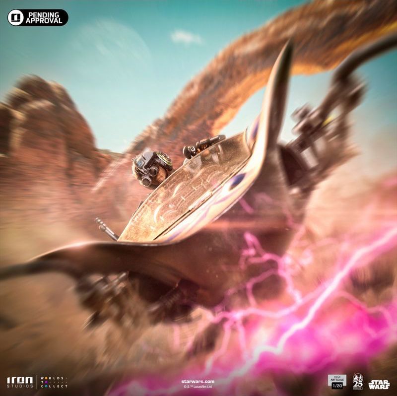 Iron Studios『星際大戰:安納金的飛梭賽艇』 Demi Art Scale 1/20 比例雕像,飛揚的塵土重現經典的飛梭賽艇大賽場景!