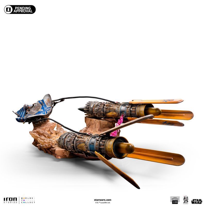 Iron Studios『星際大戰:安納金的飛梭賽艇』 Demi Art Scale 1/20 比例雕像,飛揚的塵土重現經典的飛梭賽艇大賽場景!
