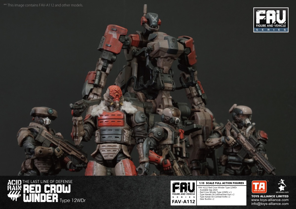 TOYS ALLIANCE《酸雨戰爭》赤鴉溫德12式WDr 1/18 比例可動玩具 人形機甲&高速追擊模式自由切換!
