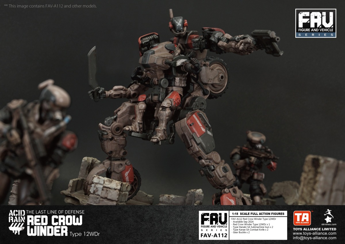 TOYS ALLIANCE《酸雨戰爭》赤鴉溫德12式WDr 1/18 比例可動玩具 人形機甲&高速追擊模式自由切換!