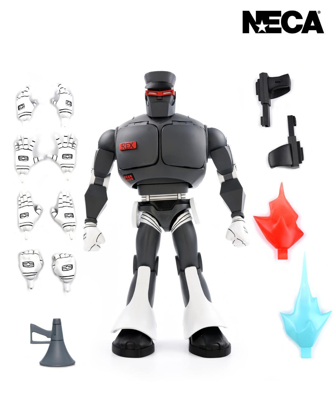 NECA『忍者龜(卡通版)終極邪惡雷克斯 -1(REX-1)』7吋可動人偶 ,許瑞德的邪惡機器警察來襲!