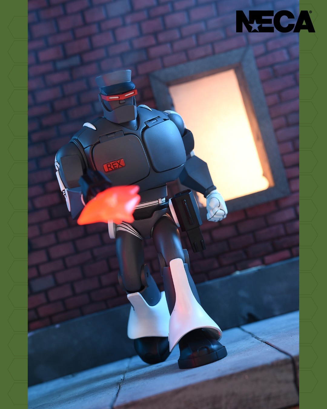 NECA『忍者龜(卡通版)終極邪惡雷克斯 -1(REX-1)』7吋可動人偶 ,許瑞德的邪惡機器警察來襲!