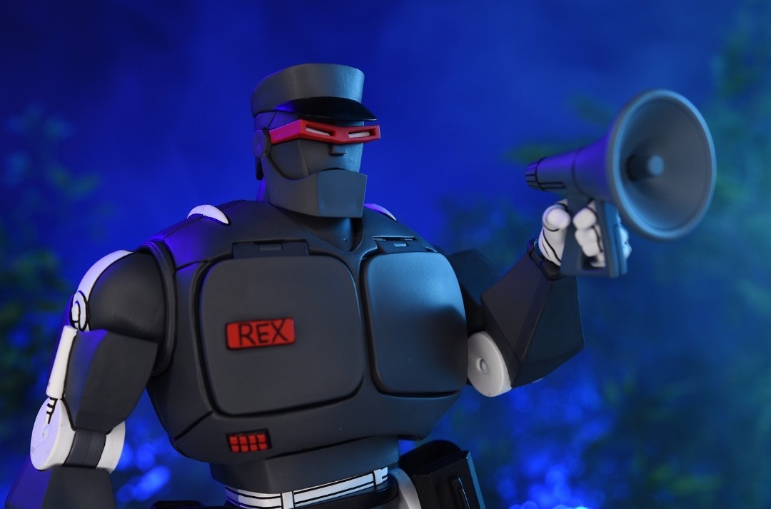 NECA『忍者龜(卡通版)終極邪惡雷克斯 -1(REX-1)』7吋可動人偶 ,許瑞德的邪惡機器警察來襲!