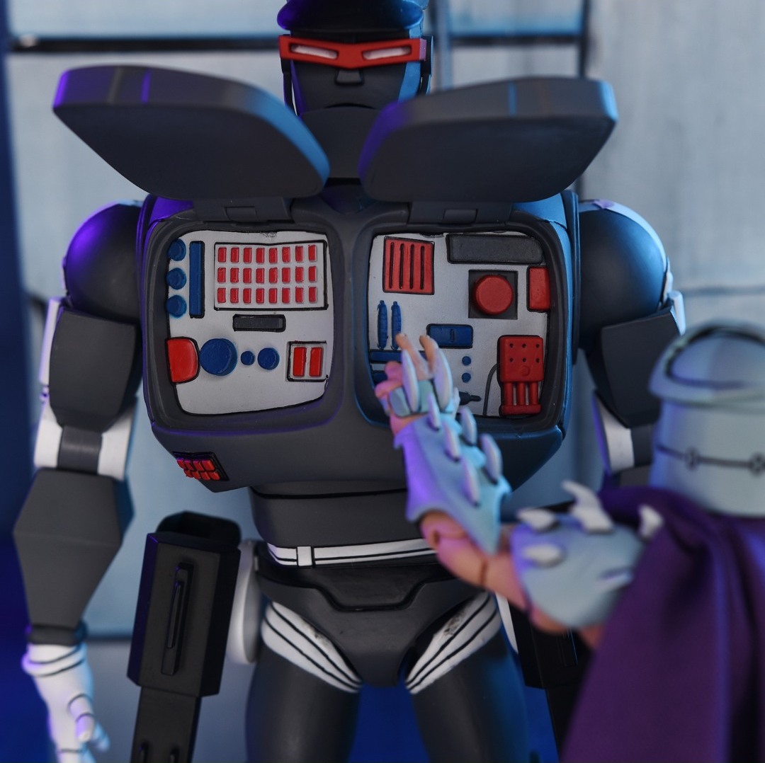 NECA『忍者龜(卡通版)終極邪惡雷克斯 -1(REX-1)』7吋可動人偶 ,許瑞德的邪惡機器警察來襲!