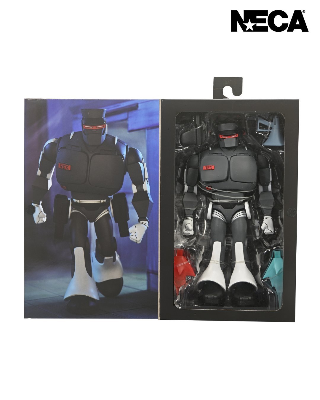 NECA『忍者龜(卡通版)終極邪惡雷克斯 -1(REX-1)』7吋可動人偶 ,許瑞德的邪惡機器警察來襲!