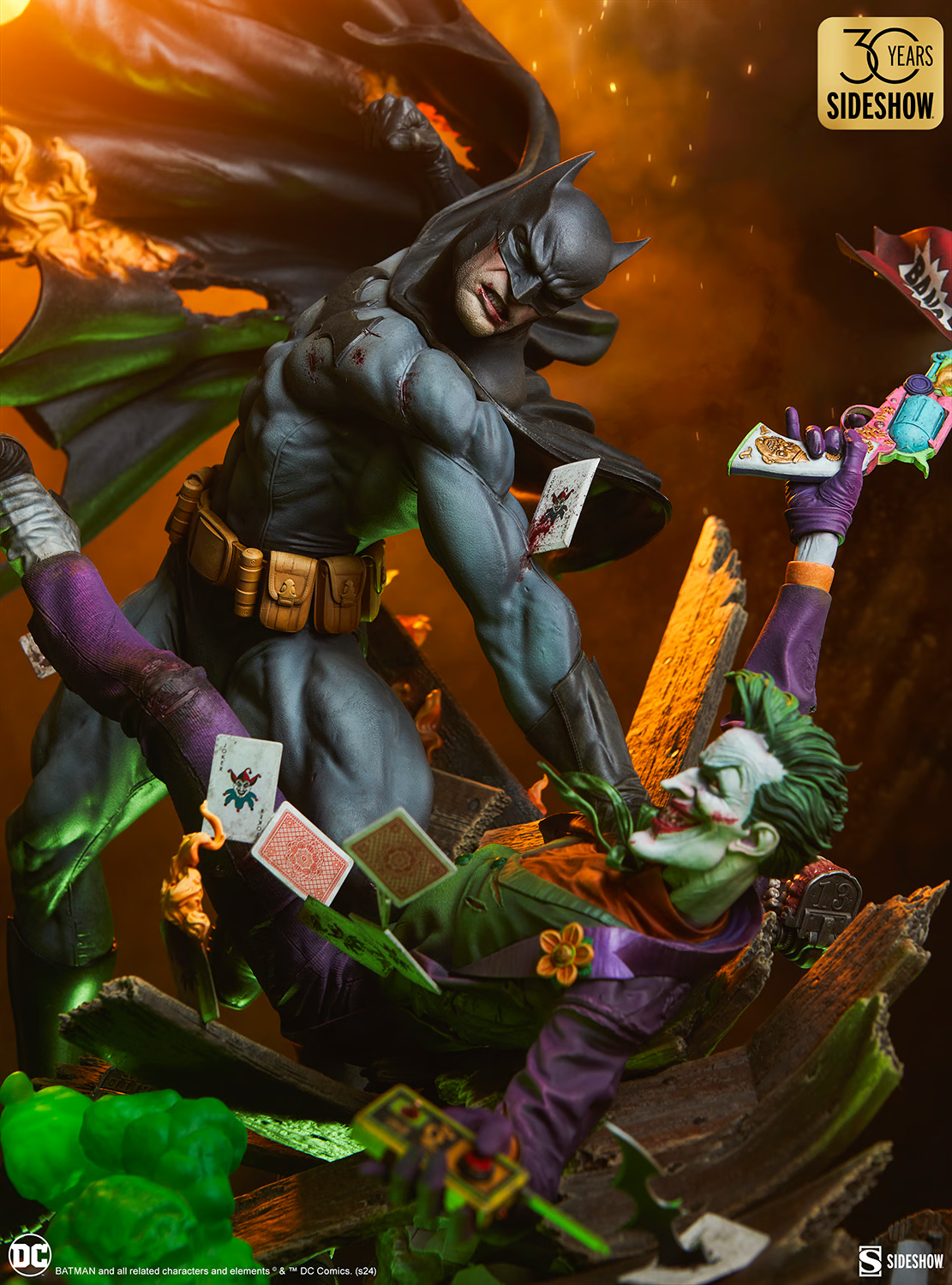 SIDESHOW DC「蝙蝠俠大戰小丑：永恆之敵」BATMAN VS THE JOKER: ETERNAL ENEMIES 1/4 比例全身雕像