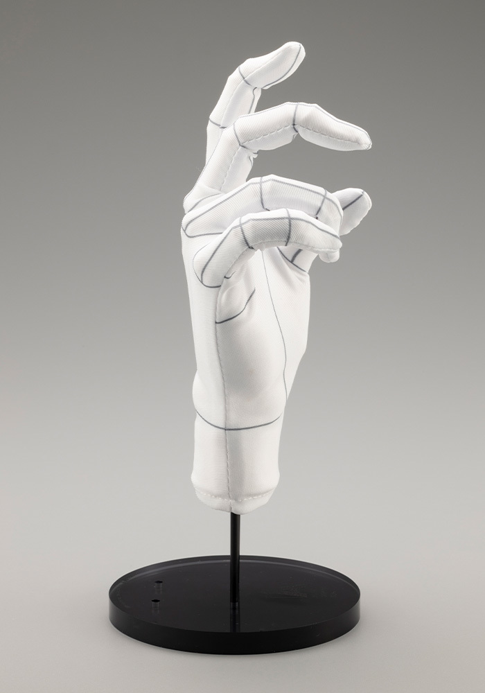 壽屋『ARTIST SUPPORT ITEM 手掌模型專用手套-線框稿 Wireframe-』讓臨摹變得更輕鬆！