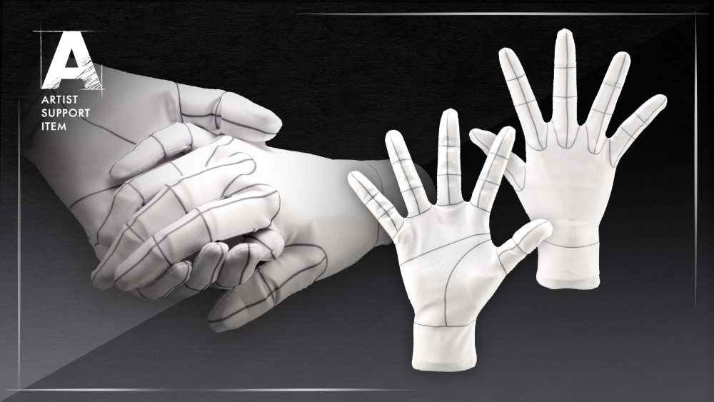 壽屋『ARTIST SUPPORT ITEM 手掌模型專用手套-線框稿 Wireframe-』讓臨摹變得更輕鬆！