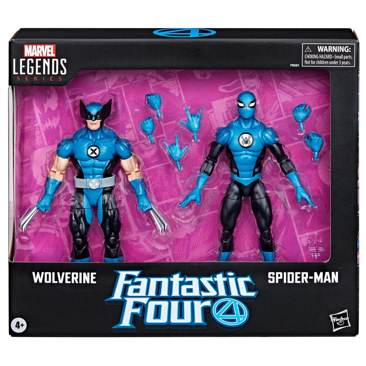 Hasbro 漫威傳奇「金鋼狼&蜘蛛人」(Wolverine and Spider-Man)可動人偶 擔任驚奇四超人一員時的服裝造型再現!