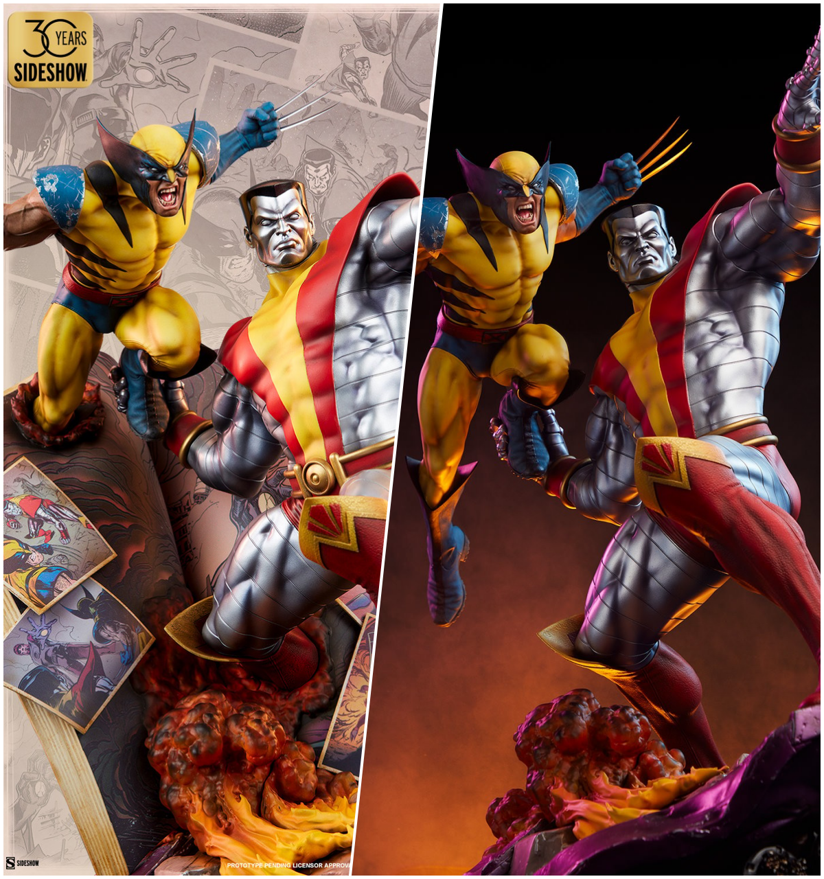 SIDESHOW COLLECTIBLES 『快球專車:鋼人與金鋼狼』收藏雕像,精緻雕刻再現經典合體招式!