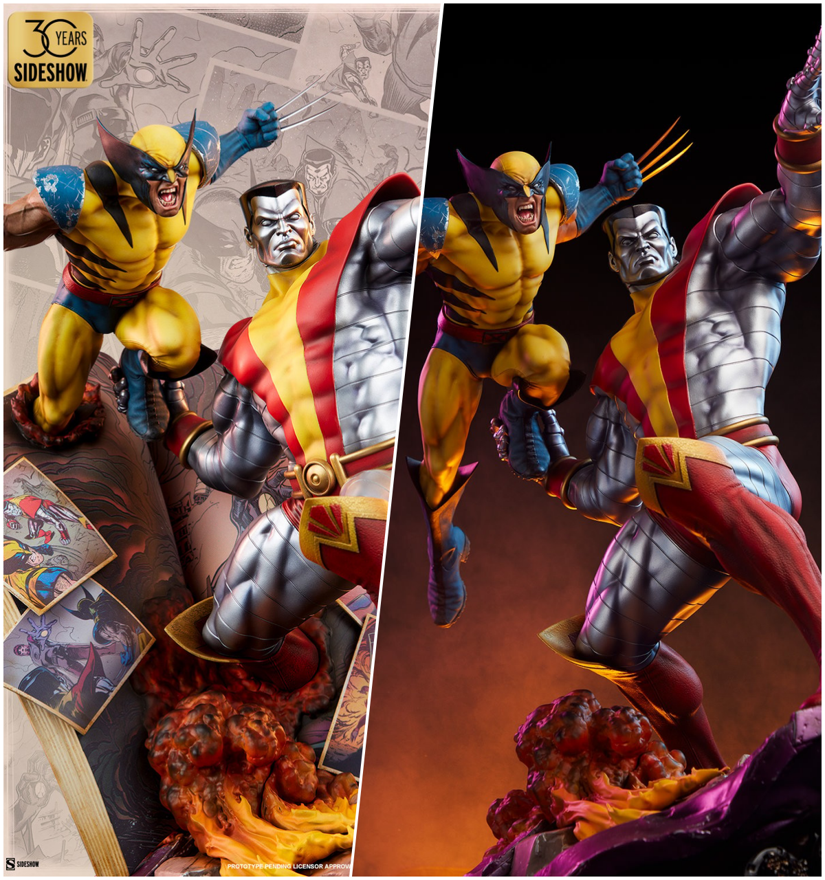 SIDESHOW COLLECTIBLES 『快球專車：鋼人與金鋼狼』收藏雕像，精緻雕刻再現經典合體招式！