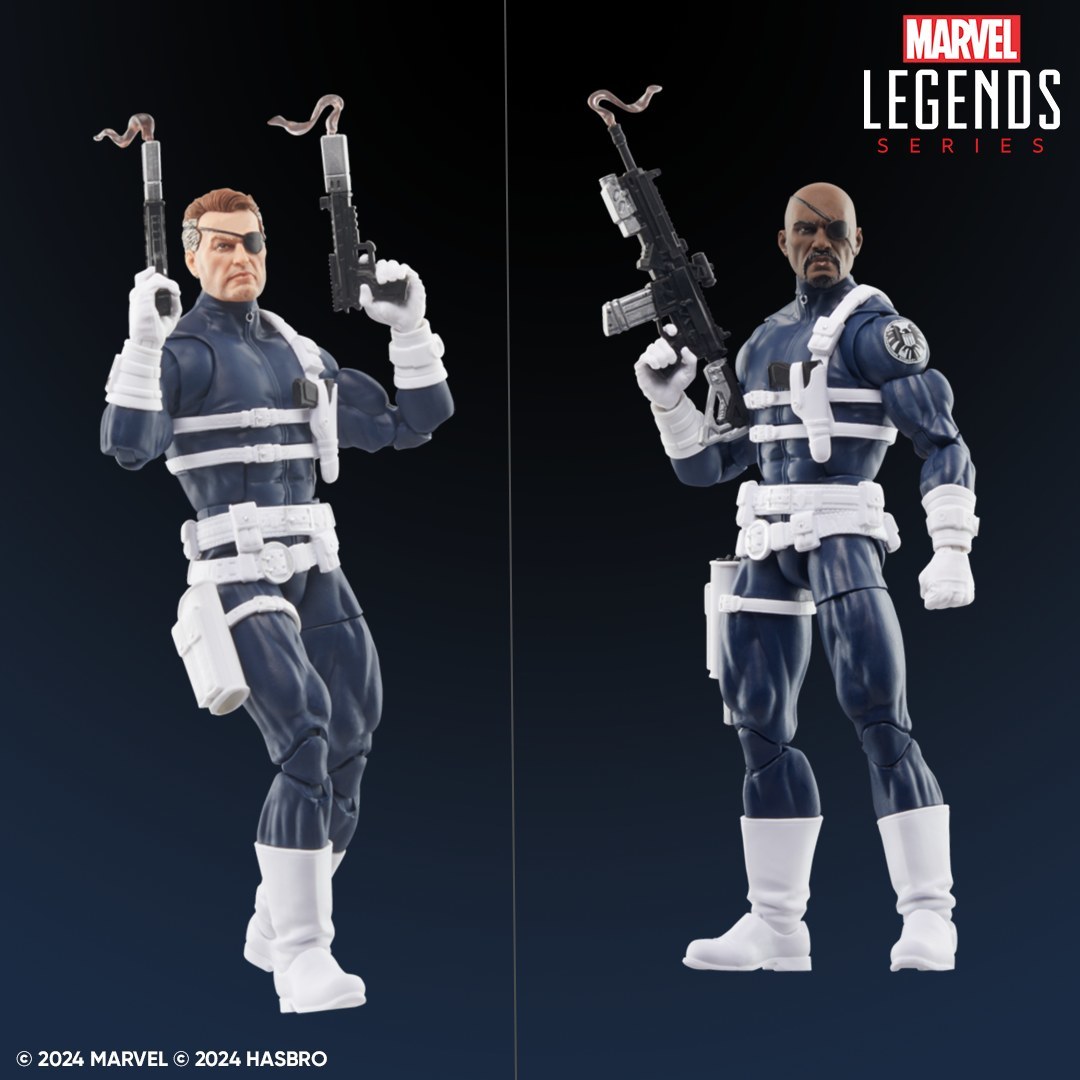 Marvel Legends『漫威 神盾局探員』6 吋可動人偶三人套組，替換頭雕兩種局長一次滿足！