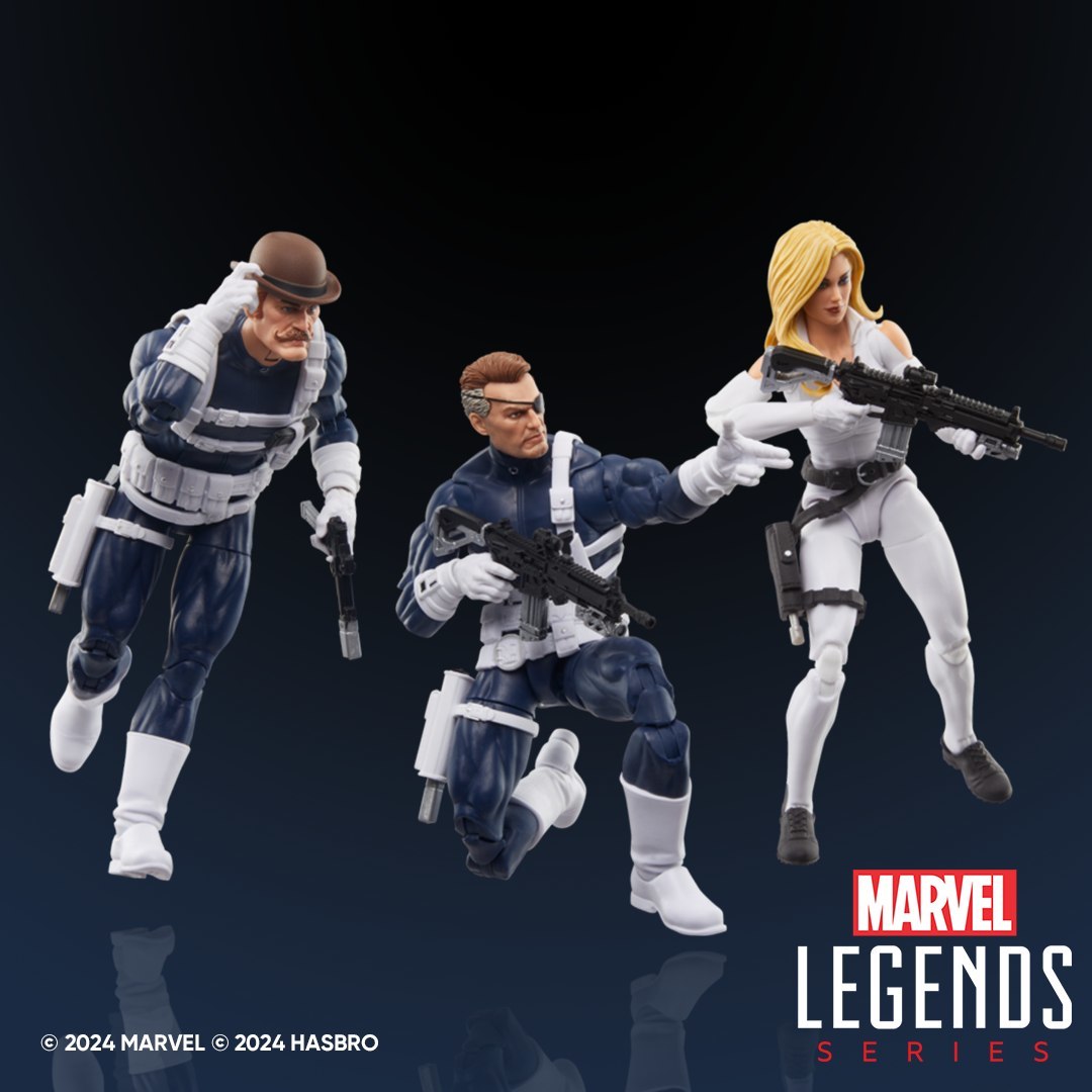 Marvel Legends『漫威 神盾局探員』6 吋可動人偶三人套組，替換頭雕兩種局長一次滿足！