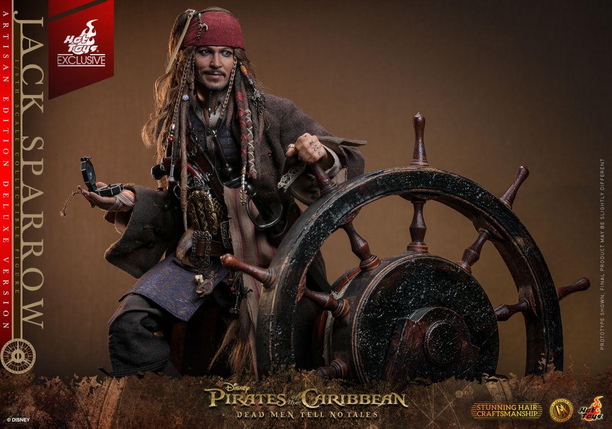 Hot Toys DX ARTISAN EDITION《加勒比海盜-神鬼奇航:死無對證》傑克·史派羅(Jack Sparrow)1/6 比例收藏級人偶
