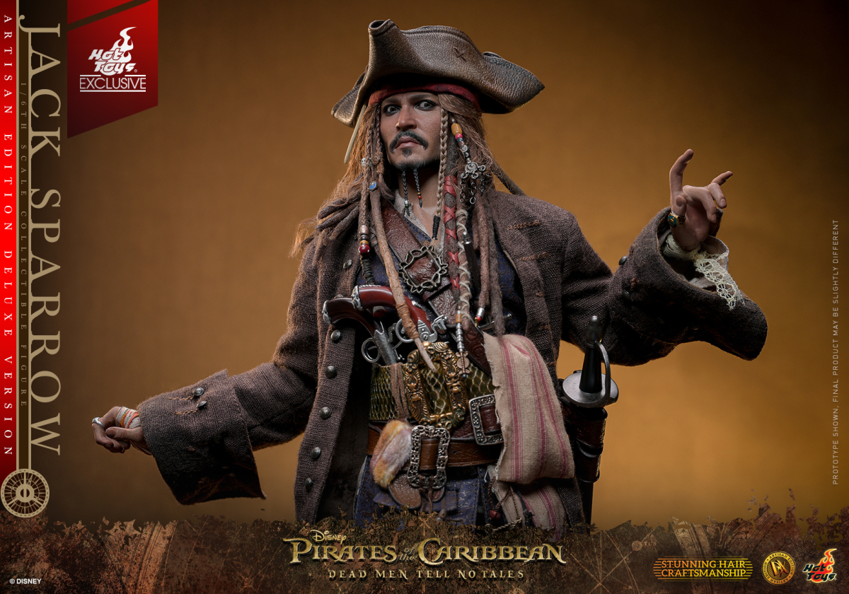 Hot Toys DX ARTISAN EDITION《加勒比海盜-神鬼奇航:死無對證》傑克·史派羅(Jack Sparrow)1/6 比例收藏級人偶