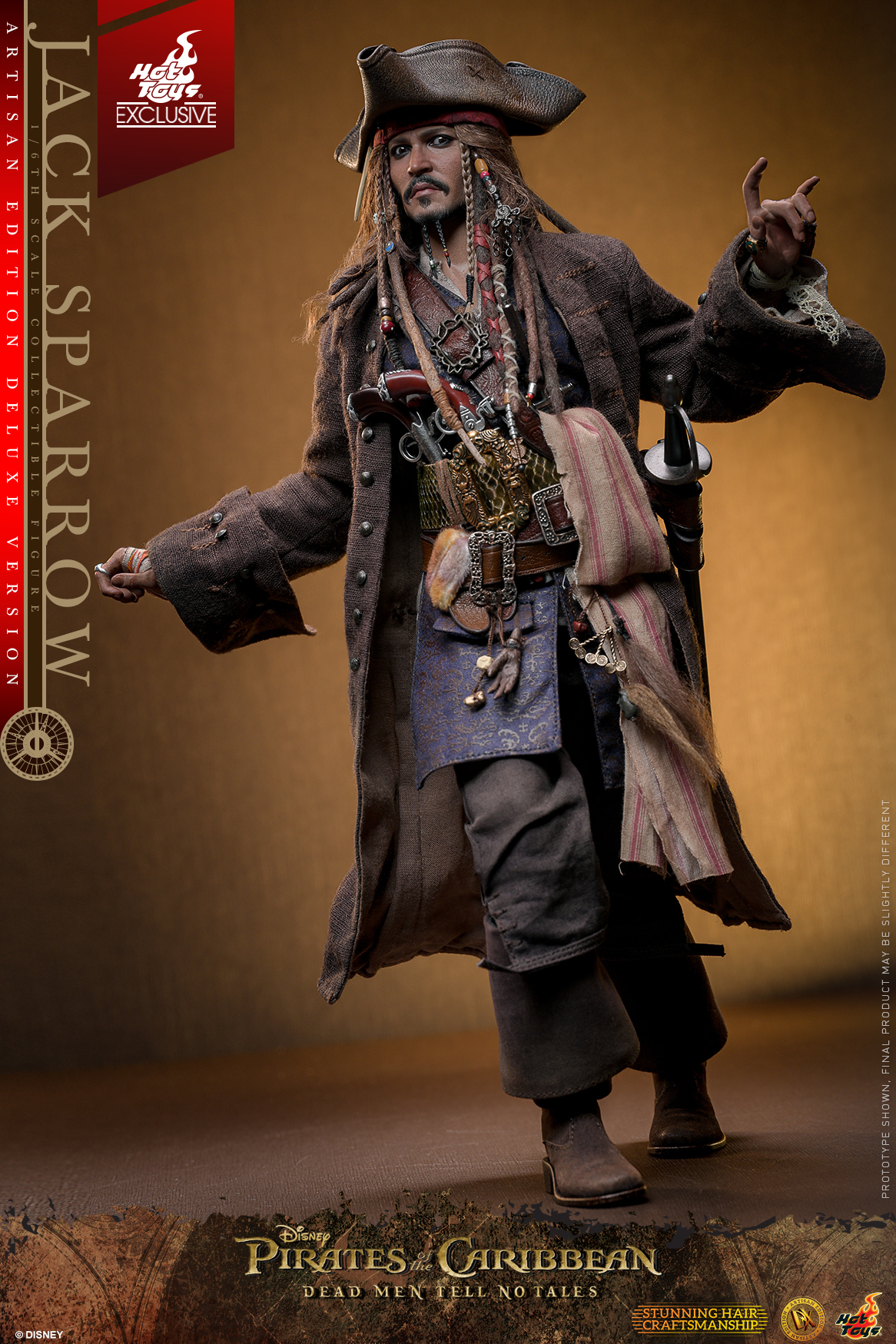 Hot Toys DX ARTISAN EDITION《加勒比海盜-神鬼奇航:死無對證》傑克·史派羅(Jack Sparrow)1/6 比例收藏級人偶