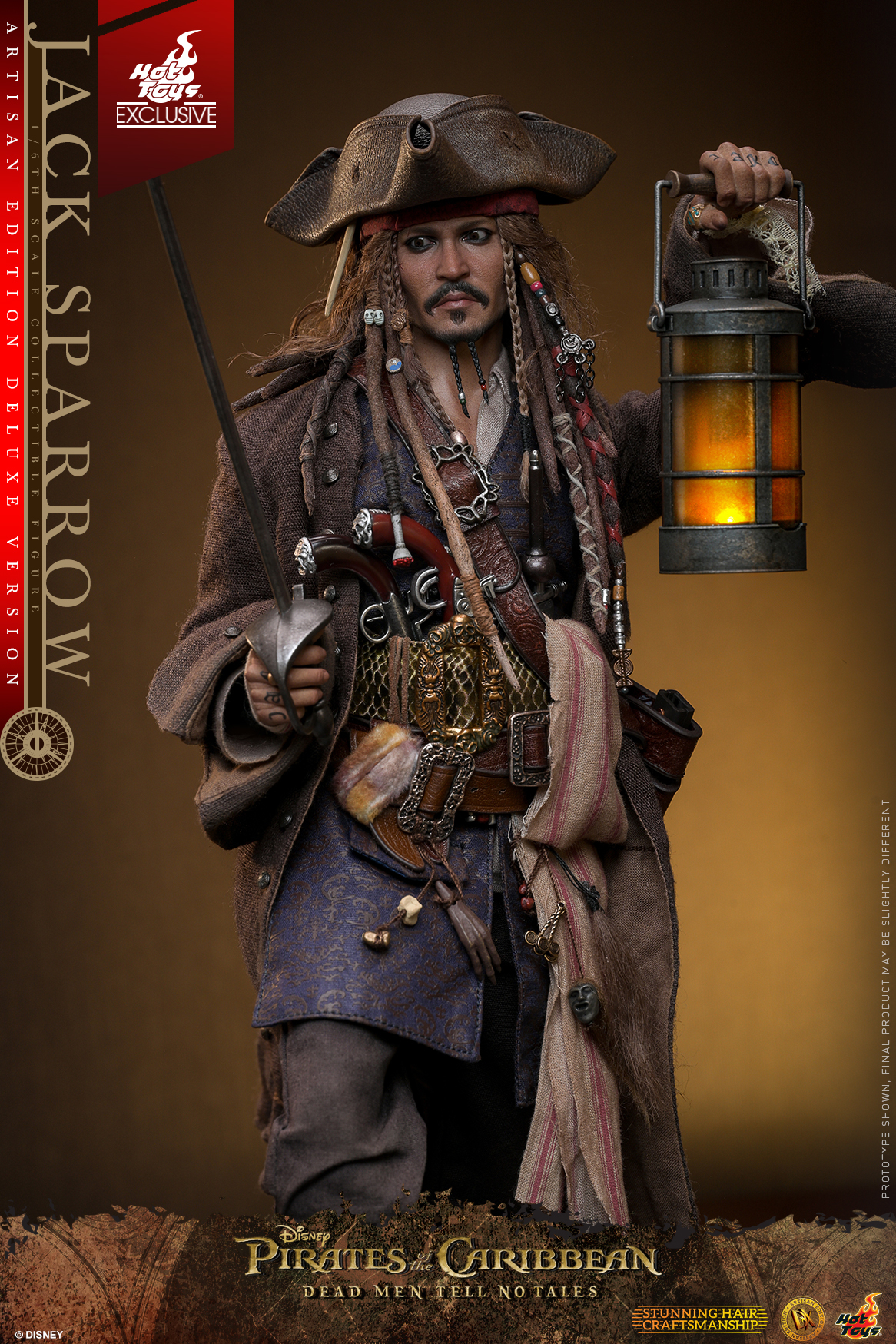 Hot Toys DX ARTISAN EDITION《加勒比海盜-神鬼奇航:死無對證》傑克·史派羅(Jack Sparrow)1/6 比例收藏級人偶